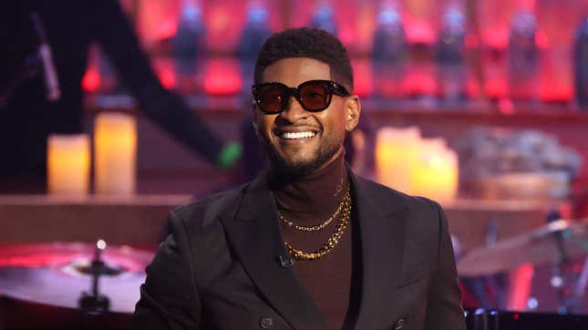 Usher onstage at the 2021 iHeartRadio Music Awards at The Dolby Theatre in Los Angeles, California.