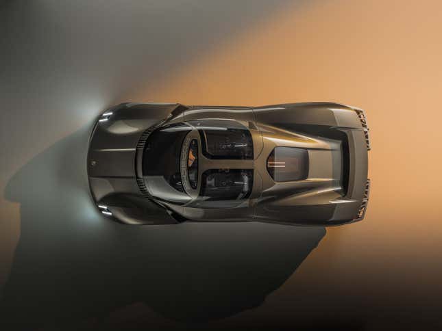 The Porsche Mission X concept, top-down view