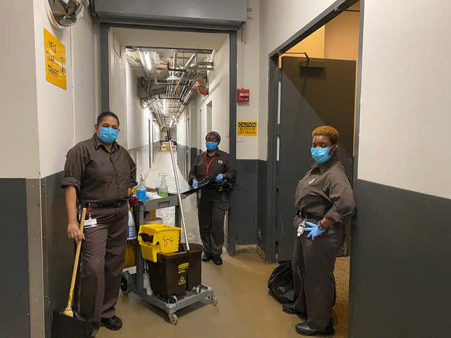 Picture of Met Museum's buildings department staff during the Covid-19 lockdown