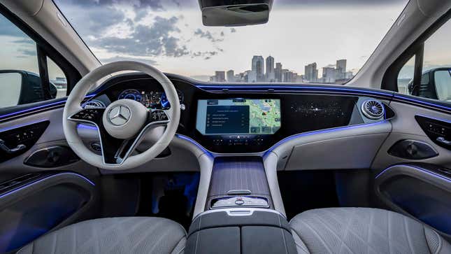 Interior of Mercedes.