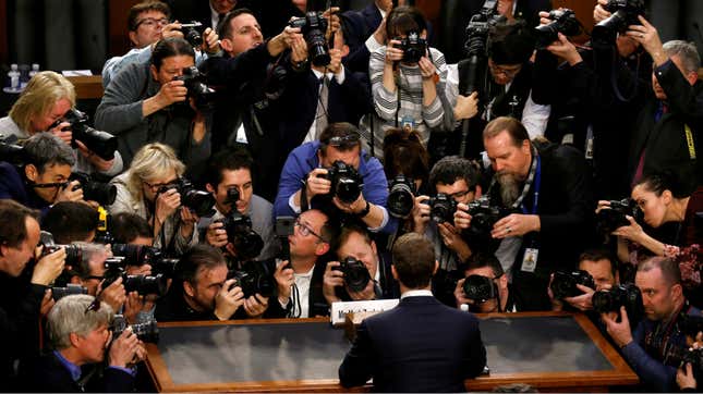 Mark Zuckerberg testifies.