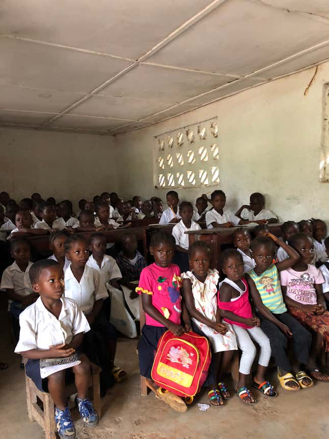 Edward T. Smith school in Gbelekpalia, run by YMCA (Jenny Anderson/Quartz)