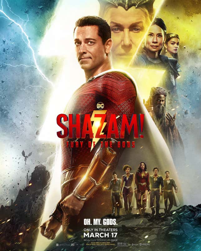 Image for article titled The New Shazam: Fury of the Gods Trailer Is Bursting With Fury and Gods
