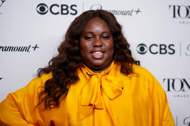 Alex Newell arrives at the 76th annual Tony Awards meet the nominees press day in New York City on May 4, 2023.