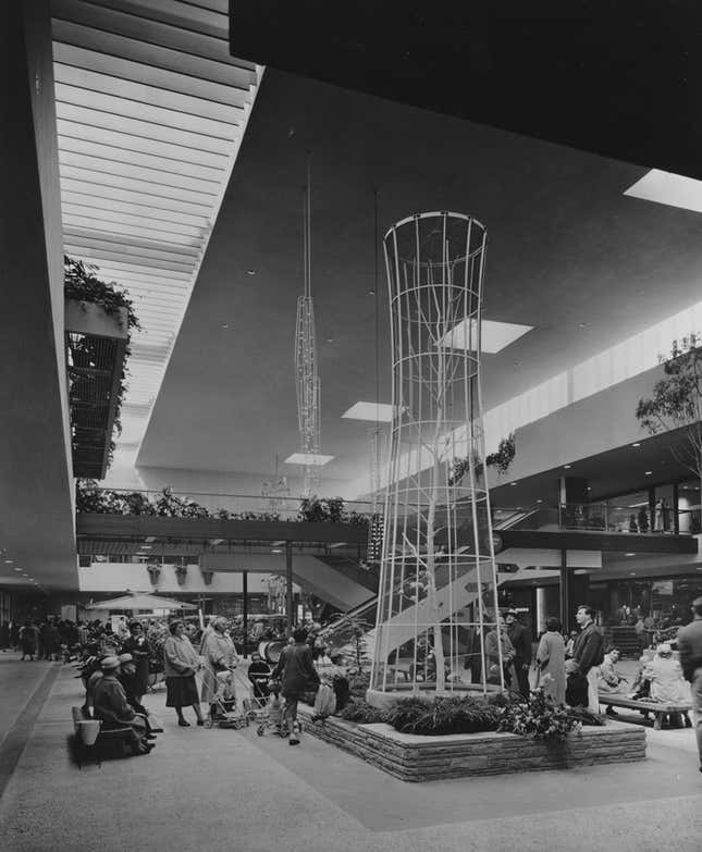 A sculpture inside the Southdale Shopping Center