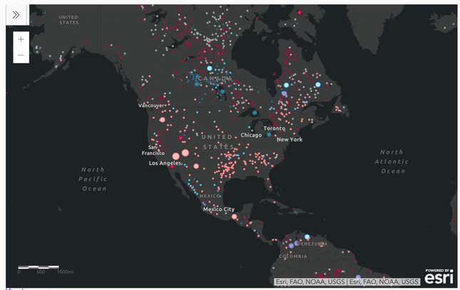 Mapped lakes and reservoirs. 