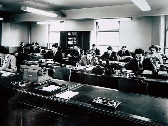 1950年代のオフィス。