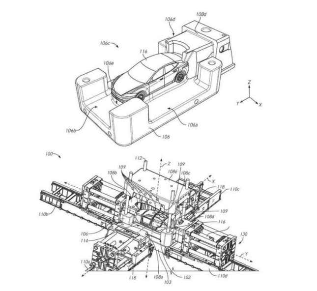 Giga casting: a 2019 Tesla patent application for a “multi-directional unibody casting machine for a vehicle frame.