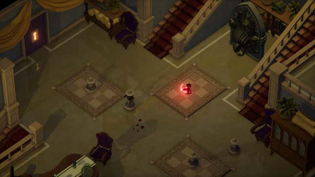 The crow readies a bow in the witch urn manor in Death's Door, one of the best games of 2021.