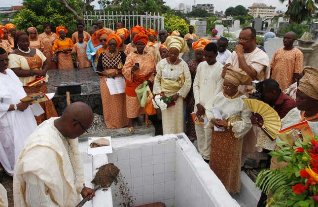 Funerals often mean large gatherings of family, friends and strangers, adding to the costs of food and clothing, when provided.