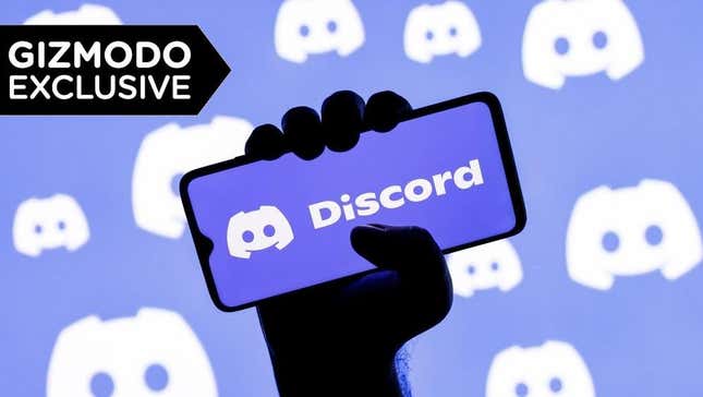 The Discord logo on a phone