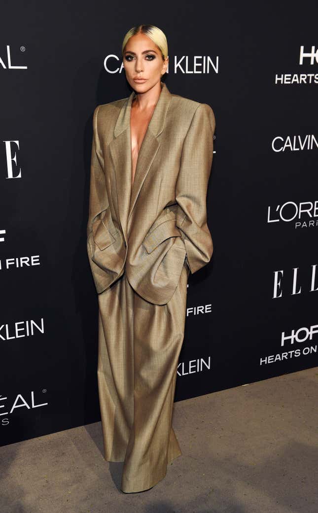 Lady Gaga poses at the 25th Annual ELLE Women in Hollywood Celebration, Monday, Oct. 15, 2018, in Los Angeles. (Photo by Chris Pizzello/Invision/AP)