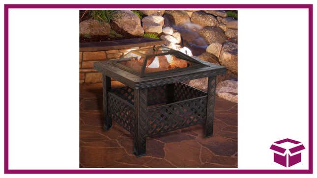 This $109 wood burning fire pit creates a cozy ambiance.