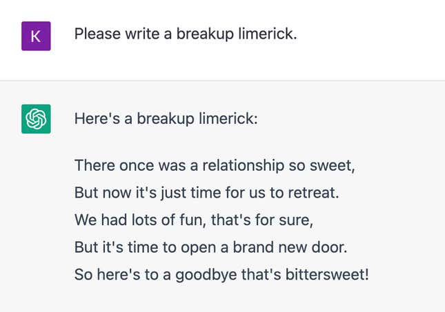 Image for article titled You Can Now Use AI to Break Up With Someone. I Tried It!
