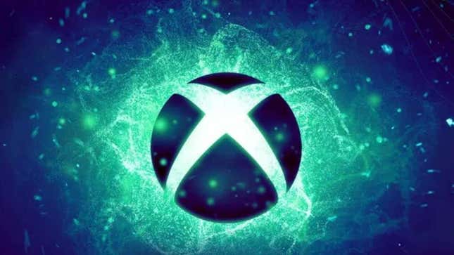El logo de Xbox rodeado de energía verde en una imagen promocional de su nuevo evento.