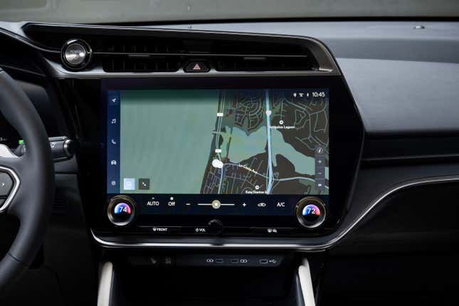 Standard 14-inch touch screen on the Lexus RZ 450e 2023