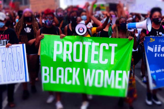 Protect Black Women March and Rally held in the Times Square area on July 26, 2020 in New York City.