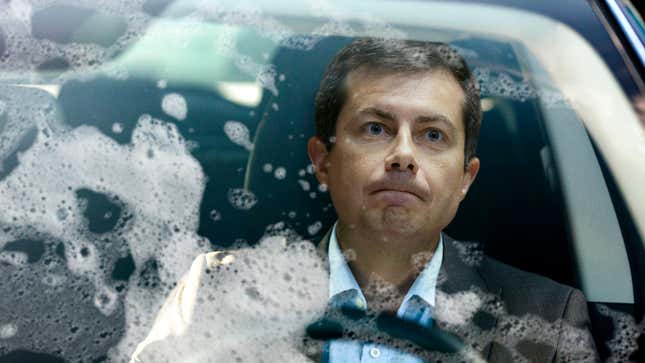 Image for article titled ‘I’ll Tell You When I’ve Had Enough,’ Says Pete Buttigieg, Blowing Off Steam With Another Round Through Car Wash