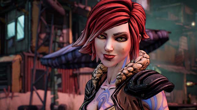 Lilith stares into the distance in Borderlands.