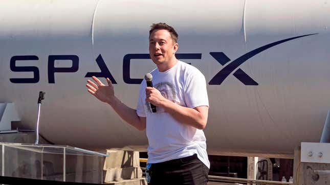 Elon Musk at a Hyperloop design competition hosted by SpaceX in August 2017.