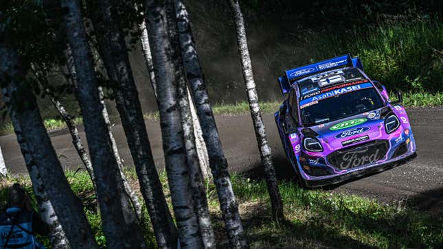 Finland’s Jari Huttunen (driver) and Mikko Lukka (co-driver) in their M-Sport Ford Puma Rally1