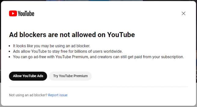 Imagen para el artículo titulado Desactiva el ad blocker o paga YouTube Premium: la opción que baraja ahora YouTube