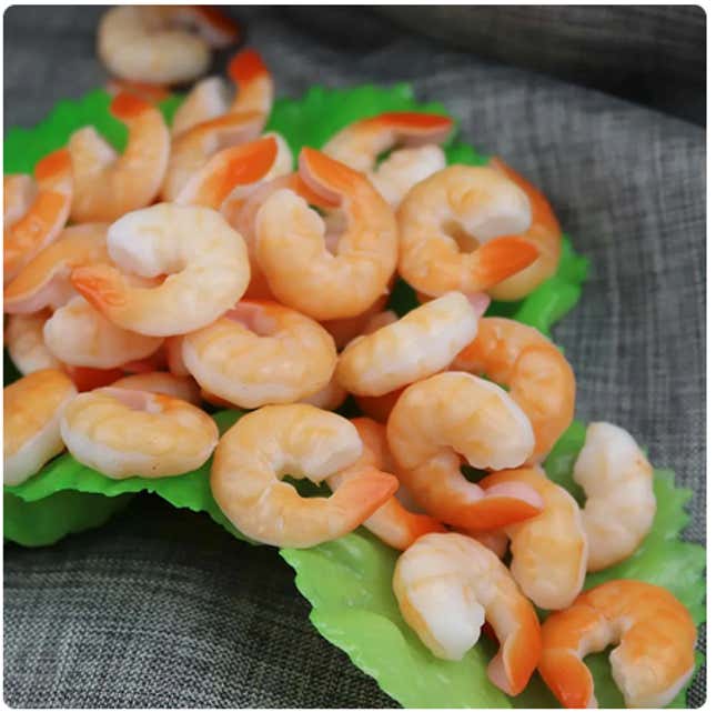 Fake plastic shrimp