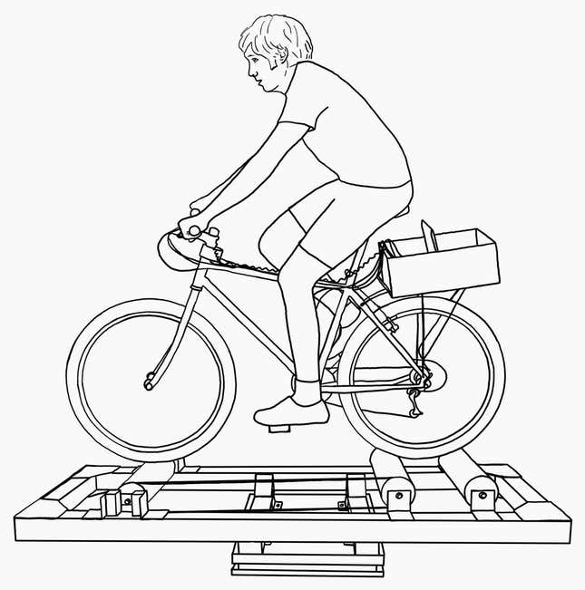 man on bicycle diagram