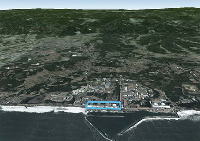 Fukushima’s geographical location. Box not to scale. Google Earth.