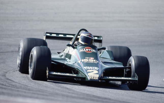 Carlos Reutemann drives the Martini Lotus-Ford 79 during the Spanish Grand Prix on 29 April 1979 at the Jarama Circuit in Jarama, Spain.