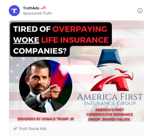 An ad for America First Insurance Group