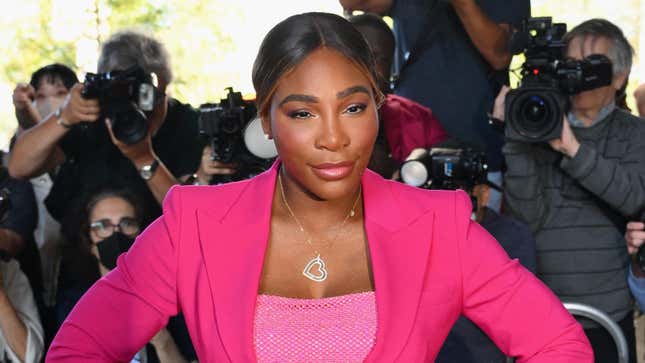 Serena Williams attends the Michael Kors runway show during New York Fashion week in New York on September 14, 2022.