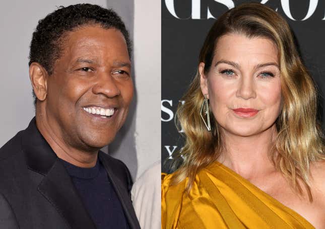 Image for article titled Denzel Washington&#39;s Response to Ellen Pompeo Saying He &#39;Went HAM&#39; on Her Is Extremely Good