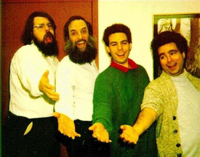 The first email attachment. Borenstein is the tenor on the far right.