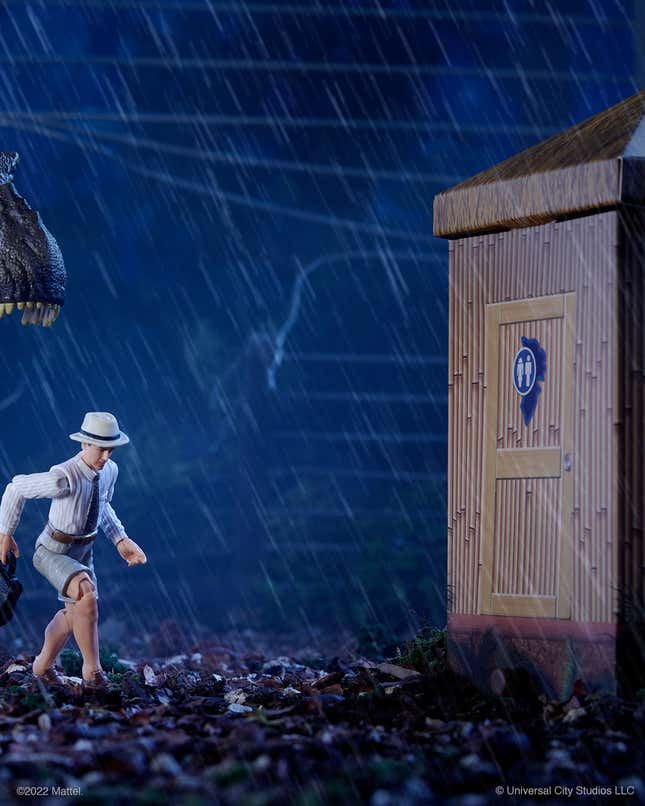 Sdcc 2022 Jurassic Park T Rex Toilet Scene Action Figures 