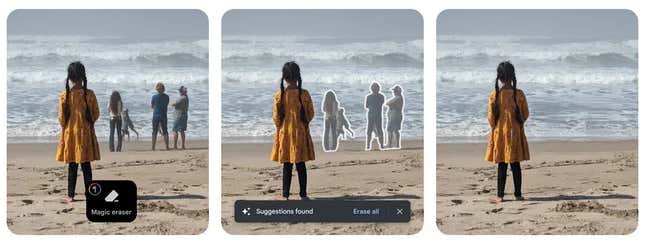 Imagen para el artículo titulado La herramienta Borrador Mágico de Google Fotos llega a todos los móviles Android