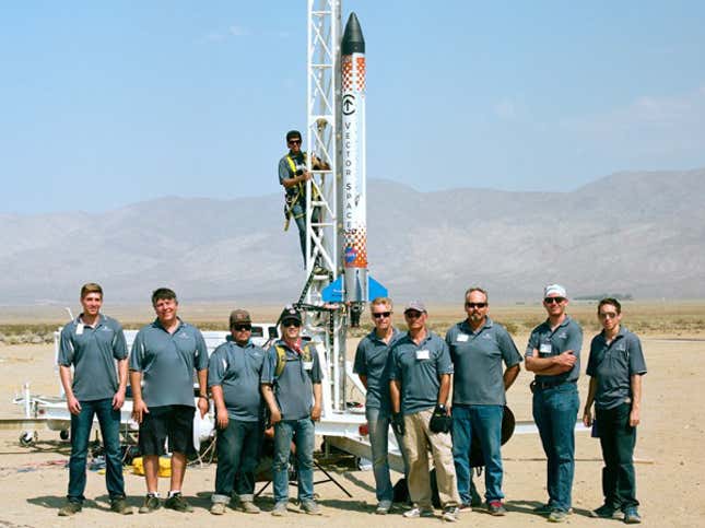 Vector Space Systems testing their prototype in the Mojave.