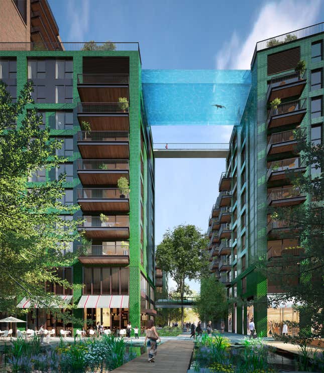 Image for article titled A suspended, all-glass “sky pool” is coming to London—and it looks awesome