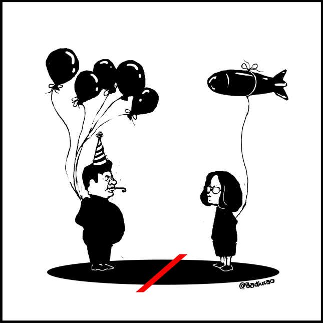 Image for article titled A Chinese dissident cartoonist’s guide to Xi Jinping’s “winning” year in 2016