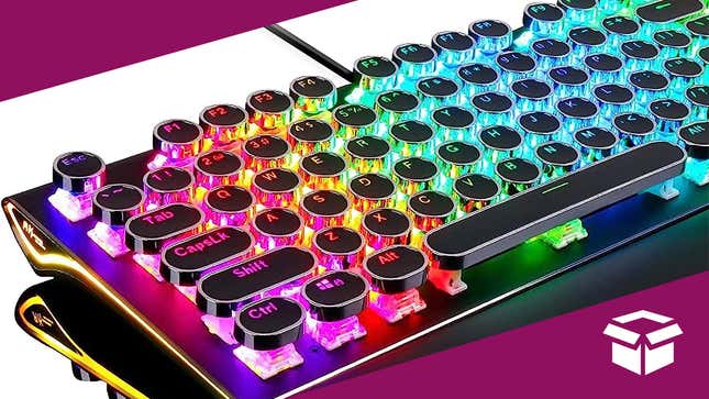 Enjoy the tactile feedback on this mechanical gaming keyboard.