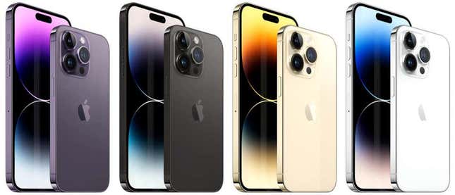 Imagen para el artículo titulado Los nuevos iPhone 14 y iPhone 14 Pro ya están aquí. Esto es todo lo que cambia