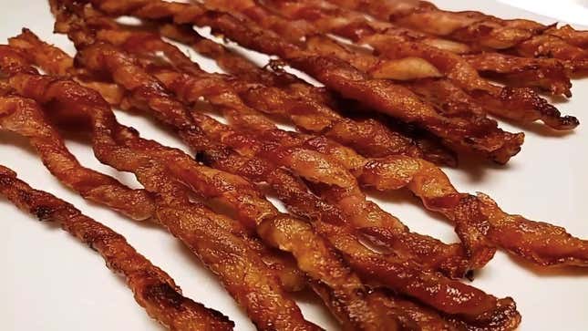 twisted air fried bacon