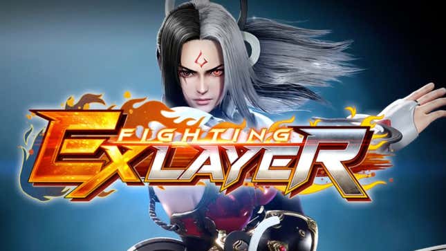 A character poses in a screenshot of Fighting EX Layer. 