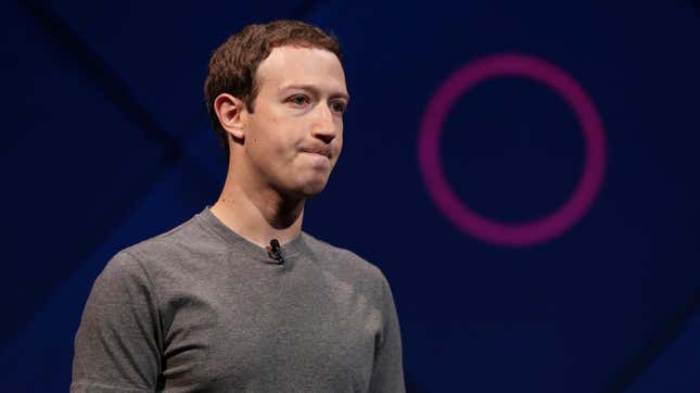 Facebook Chairman and CEO Mark Zuckerberg pauses as he mentions the shooting posted on Facebook earlier this week during the keynote address to kick off the F8 Facebook' Developer Conference in San Jose, Calif. on Tues. April 18, 2017.