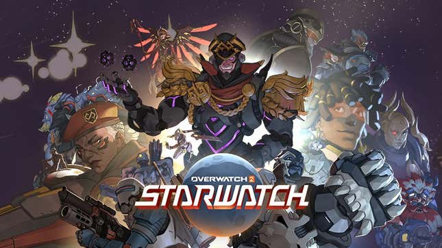 The cast of Starwatch is shown around the event's logo.