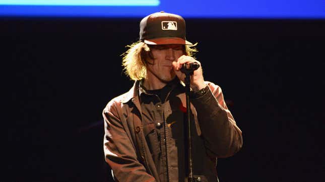 Mark Lanegan performing on stage 
