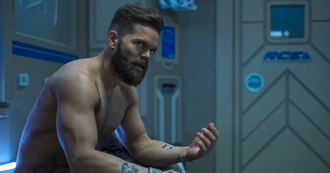 Wes Chatham as Amos Burton in The Expanse.