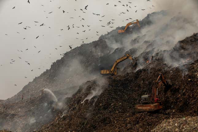 Delhi’s air quality worsened on Nov. 25.