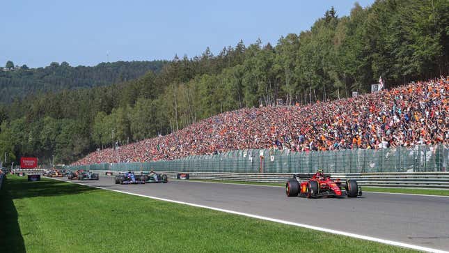 Shoots from the start at Kemmel Straigth during the Formula 1 Championship FORMULA 1 ROLEX BELGIAN GRAND PRIX 2022 RACE on August 28, 2022 at the Circuit National de Francorchamps in Francorchamps