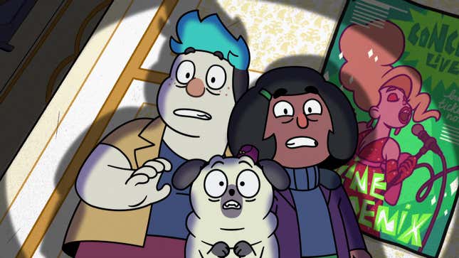 Barney, Pugsley, and Norma in Dead End: Paranormal Park.